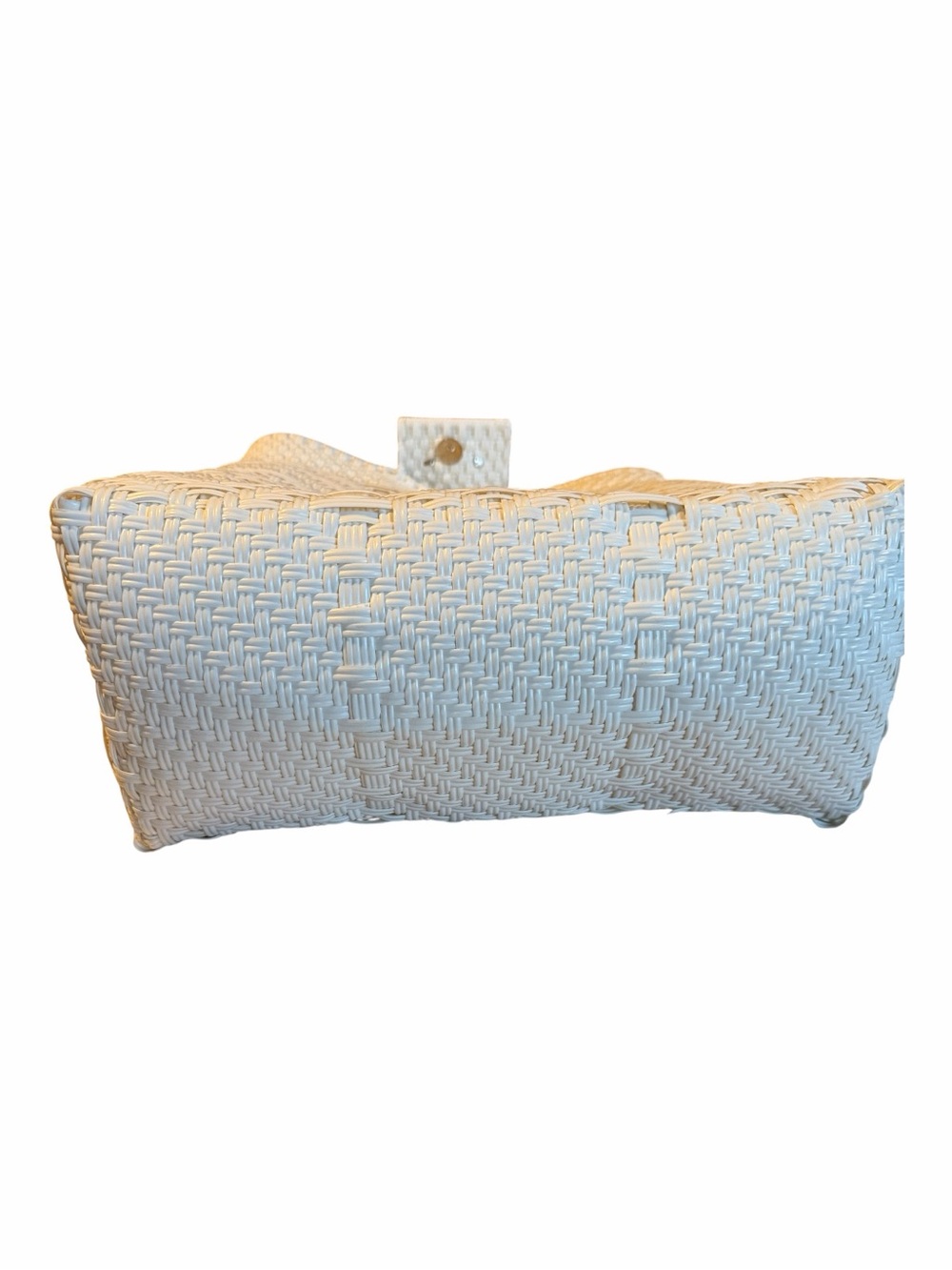 Maria Victoria White Handwoven Upcycled Plastic Tote - Picture 7 of 7